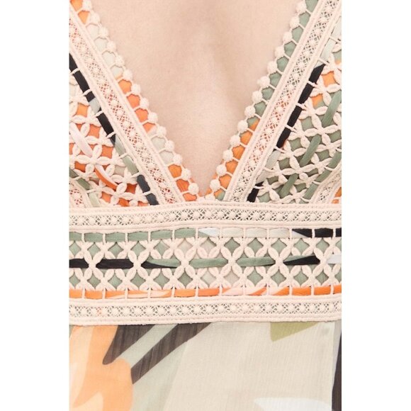 Guess Eco Serena Tropical Maxi Dress Size Small - Picture 4 of 7